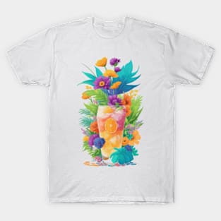 Blossoming Sips - Floral Infused Cocktail T-Shirt